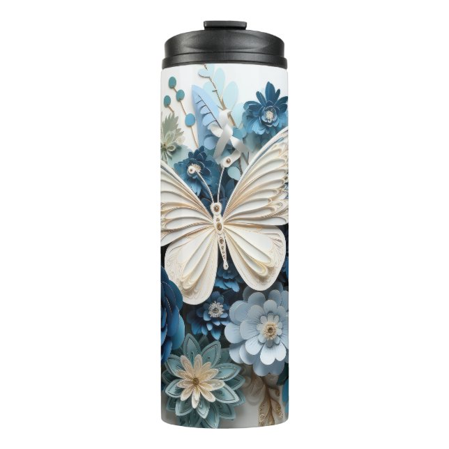 3d Papercraft Butterfly Tumbler (Front)