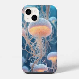 "3D Pastel White Human Cells with Root-Like iPhone 14 Case