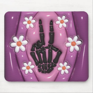 3D Peace and Love Mouse Pad