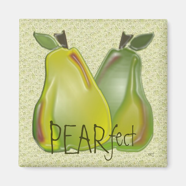 3D Pears (water speck) Magnet (Front)