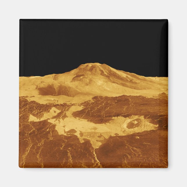 3D Perspective View of Maat Mons on Venus Magnet (Front)