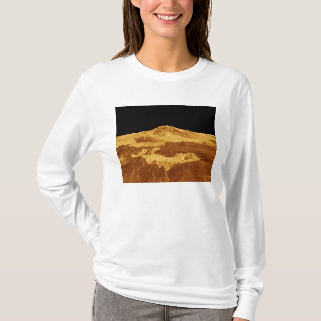 3D Perspective View of Maat Mons on Venus T-Shirt (Front)