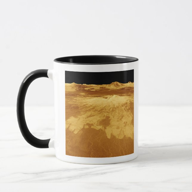 3D Perspective View of Sapas Mons on Venus Mug (Left)