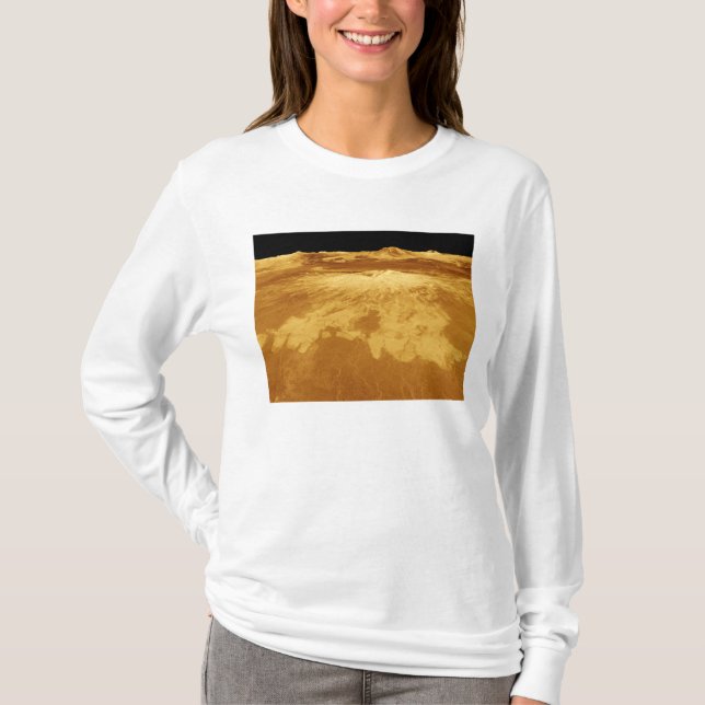 3D Perspective View of Sapas Mons on Venus T-Shirt (Front)