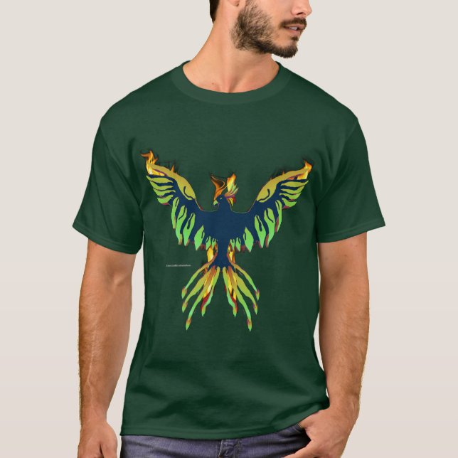 3D Phoenix Men's Dark T-Shirt (Front)