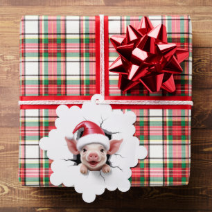 3D Pig Tree Decoration Card