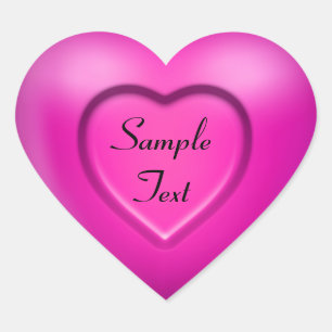 3D Pink Heart Sticker