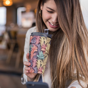 3D Pink Pastel Floral Thermal Tumbler