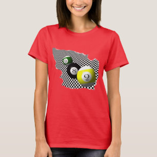 3D Pool Balls Psychobabble Splash T-Shirt