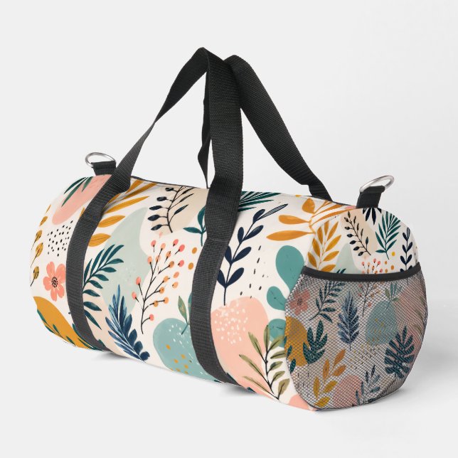 3d printed colourful floral duffle bag (Right Corner)