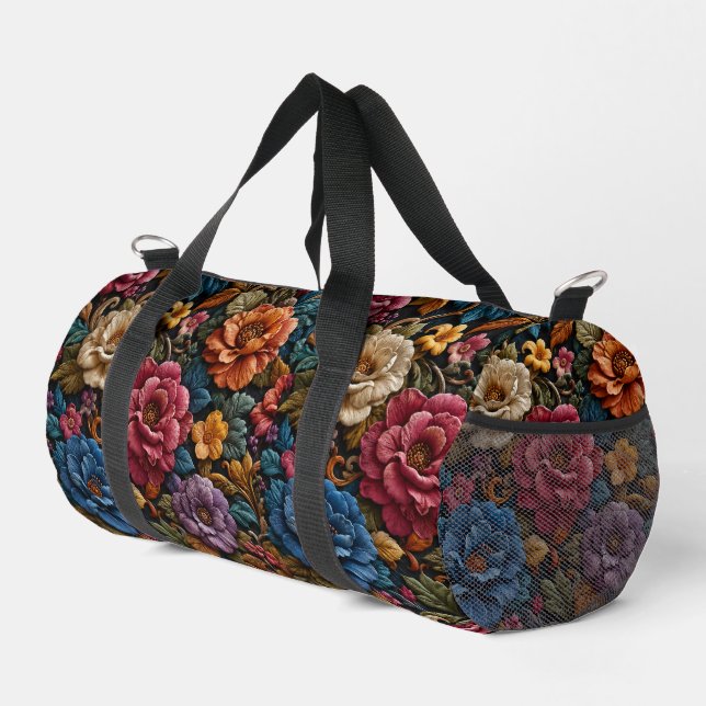 3d printed colourful floral duffle bag (Right Corner)