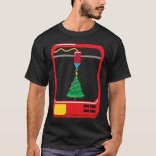 3D Printing Christmas Tree Merry Christmas 3D Prin T-Shirt