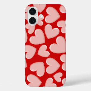 3D Puffy Hearts iPhone 16 Plus Case
