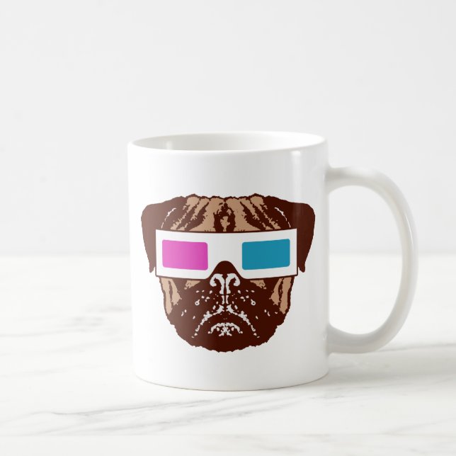 3D Pug Coffee Mug (Right)