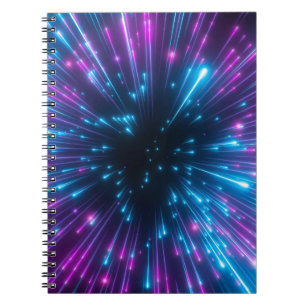 3d, purple fireworks, big bang, galaxy, abstract c notebook