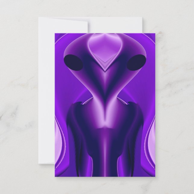3D Purple Rainbow Dreams , Alien Card (Front)