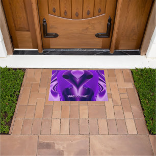 3D Purple Rainbow Dreams , Alien Doormat