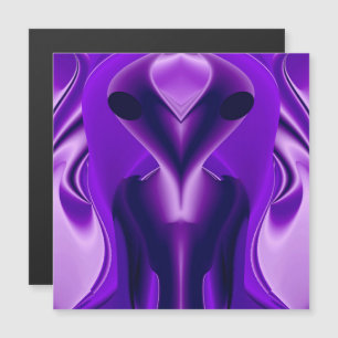 3D Purple Rainbow Dreams , Alien Magnetic Invitation