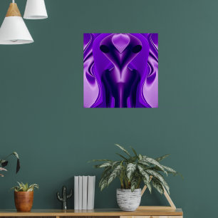3D Purple Rainbow Dreams , Alien Poster