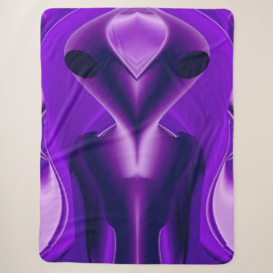 3D Purple Rainbow Dreams , Alien Sherpa Blanket
