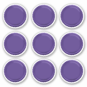 3D Purple Seal Foil Starburst Award Medal x9