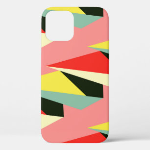 3D Pyramids: Retro Geometric Vintage. iPhone 12 Case