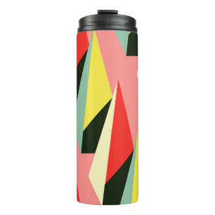 3D Pyramids: Retro Geometric Vintage. Thermal Tumbler