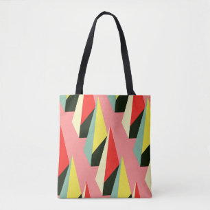 3D Pyramids: Retro Geometric Vintage. Tote Bag