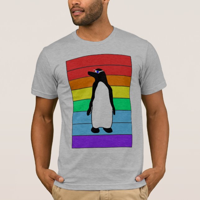 3D Rainbow Penguin Tee (Front)