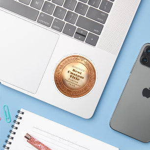 3D Realistic Bronze Medal Custom Editable Award