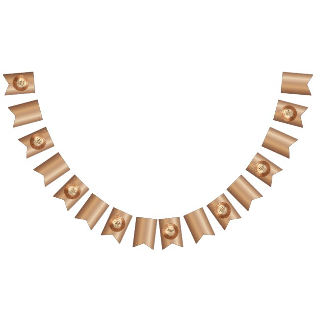 3D Realistic Bronze Medal Custom Editable Award Bunting (All)