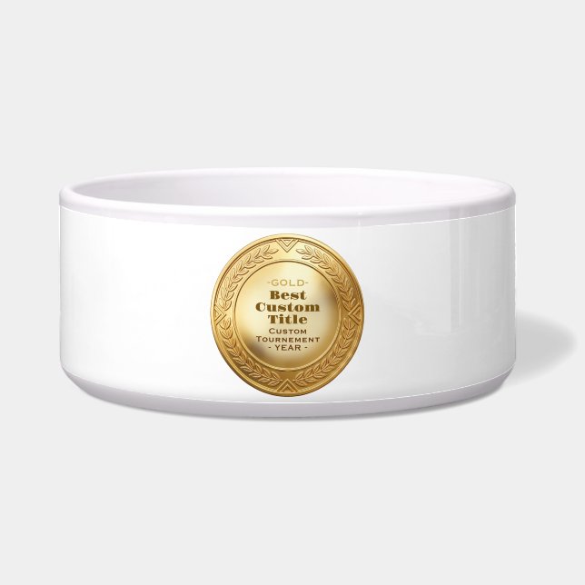 3D Realistic Gold Medal Custom Editable Award (Front)