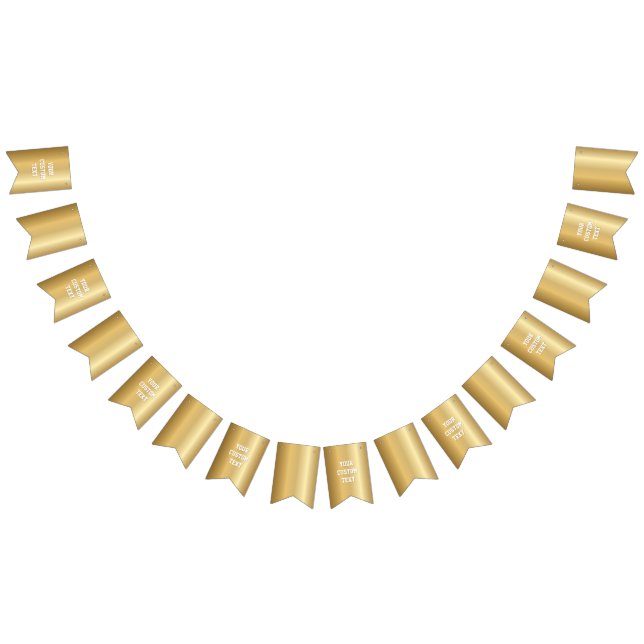 3D Realistic Gold Medal Custom Editable Award Bunting (All)