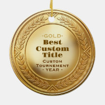 3D Realistic Gold Medal Custom Editable Award