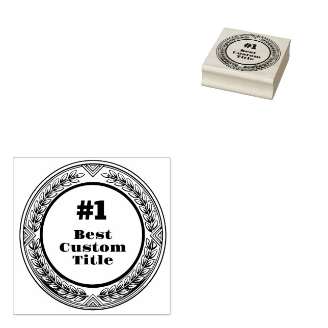 3D Realistic Gold Medal Custom Editable Award Rubber Stamp (Stamped)