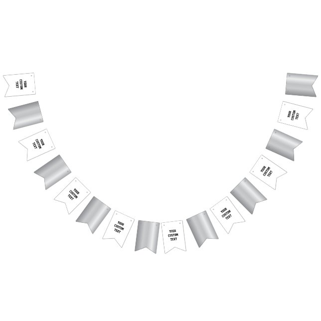 3D Realistic Silver Medal Custom Editable Award Bunting (All)