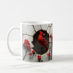 3d red bird mug wrap, mug wrap design