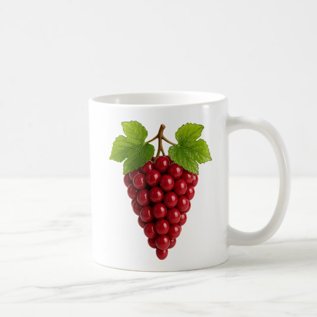 3D Red Grape Grape Coffee Mug (Right)