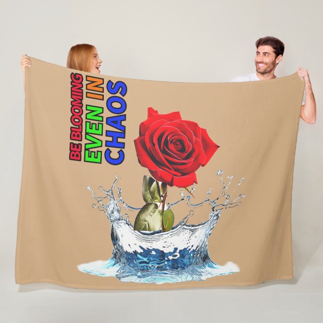 3D RED ROSE Fleece Blanket! Blanket (In Situ)