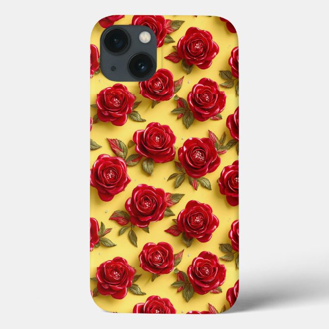 3d red roses pattern Case-Mate iPhone case (Back)