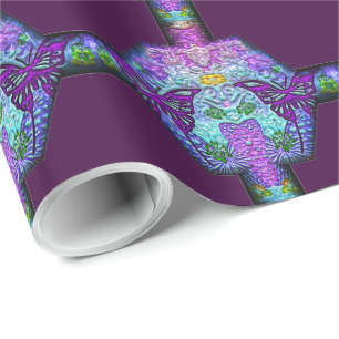 3D Reflective Grid 1 Wrapping Paper