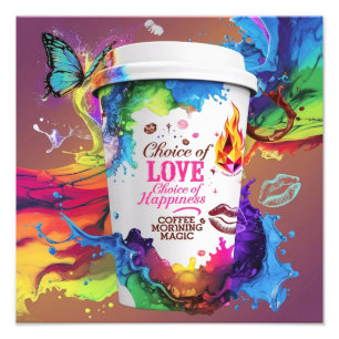 3D Render Wall Art: Vibrant Alcohol Ink Design Photo Print