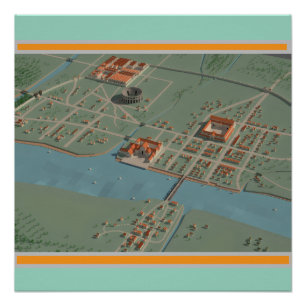 3D Roman London Poster