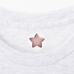 3D Rose Gold Foil Award Achievement Medal Star