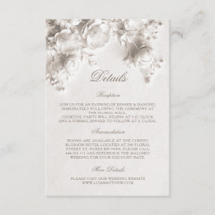 3D Roses Wildflowers White Enclosure Card