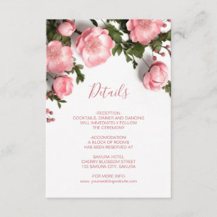 3D Roses Wildflowers White Enclosure Card