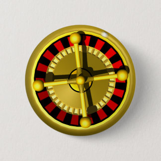 3d roulette wheel 6 cm round badge