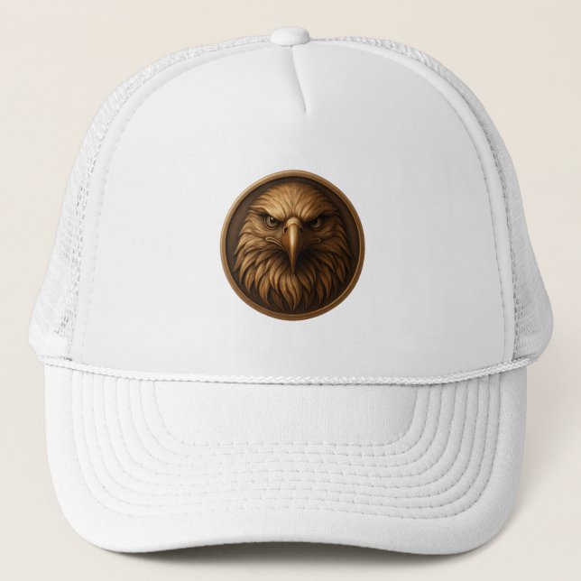 3D Royal Eagle Head Medallion Style Hat (Front)