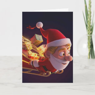 3D Santa Claus Christmas Greeting Card – Festive H