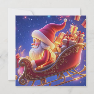 3D Santa Claus Christmas Greeting Card – Festive H